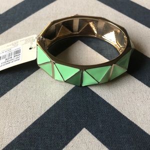 Forever 21 light green and gold bangle bracelet